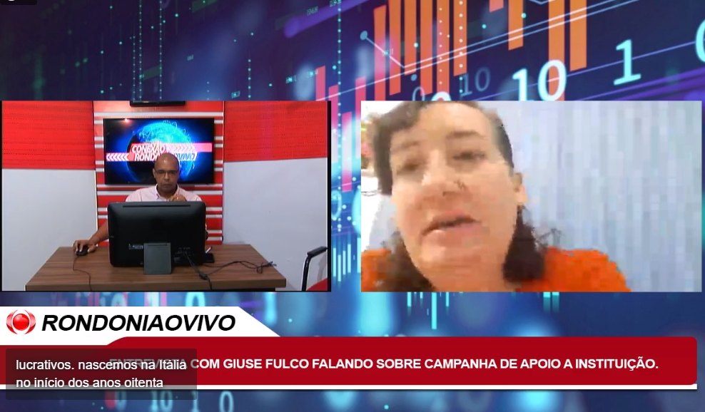 CONEXÃO RONDONIAOVIVO: Entrevista com Giuse Fulco, da Casa Rosetta, falando sobre campanha de apoio a instituição
